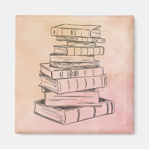 Íman Professora da Biblioteca Vintage de Watercolor do