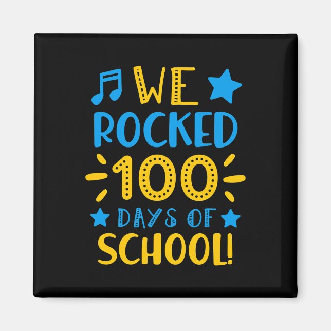 Íman Professora De Música - Feliz 100º Dia Da Escola Qu (Frente)