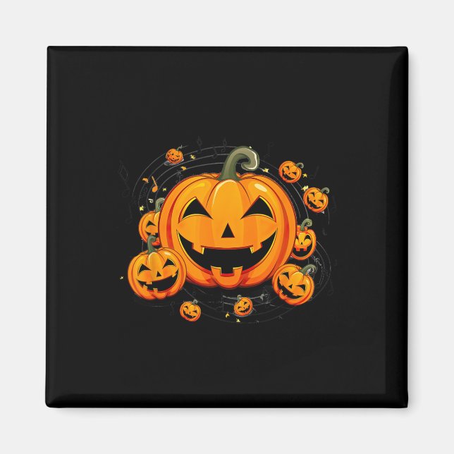 Íman Professora de Música no Halloween Chall Pumpkin (Frente)