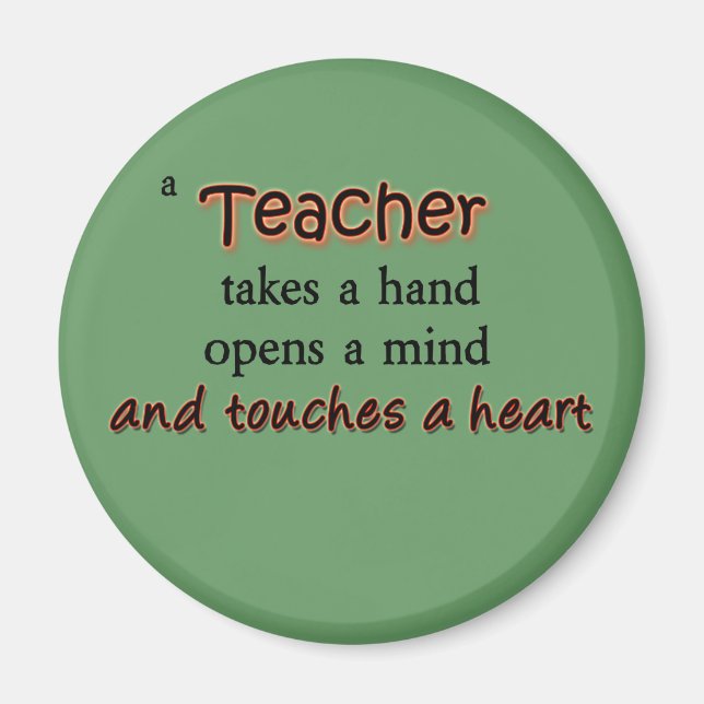 Íman Professora Pega Mão Abre Mente (Frente)