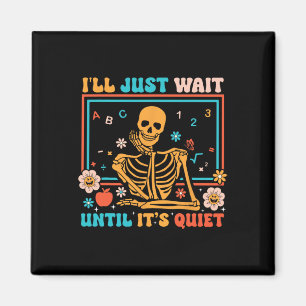 Íman Professora Skeleton Halloween Homens Mulheres