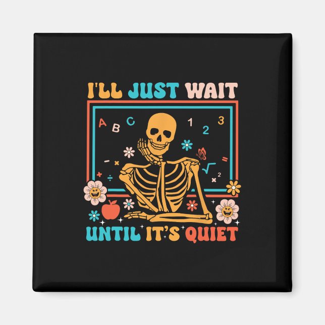 Íman Professora Skeleton Halloween Homens Mulheres (Frente)