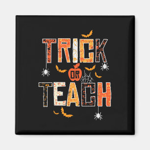 Íman Professores De Trick Ou Ensino Retro Halloween Hom