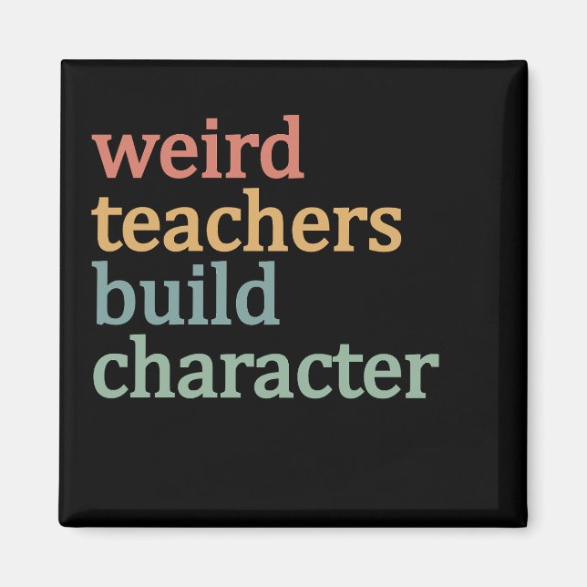 Íman Professores Estranhos Construem Professores Retro  (Frente)