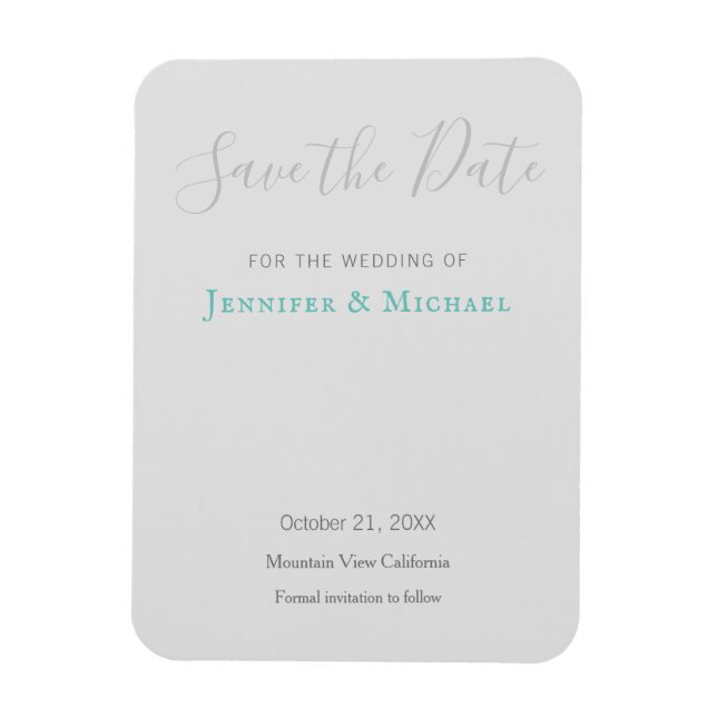 Íman Profissional de Casamento Design Moderno Salve a D (Vertical)