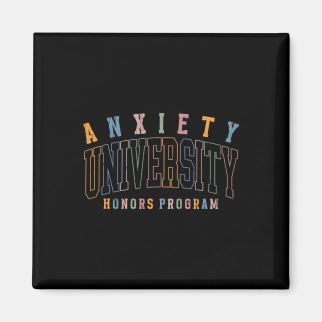 Íman Programa de Honra da Universidade Ansiedade, Saúde (Frente)