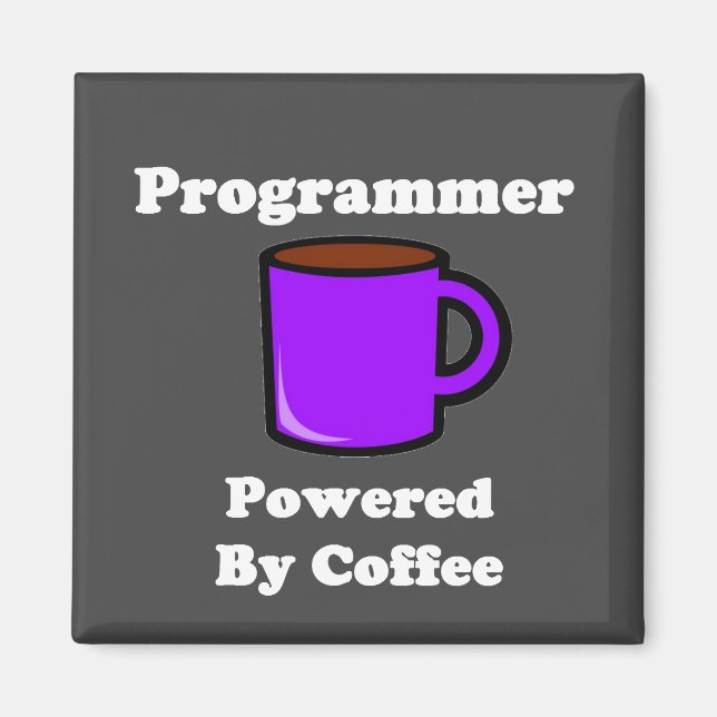Íman "Programador" equipado com café (Frente)