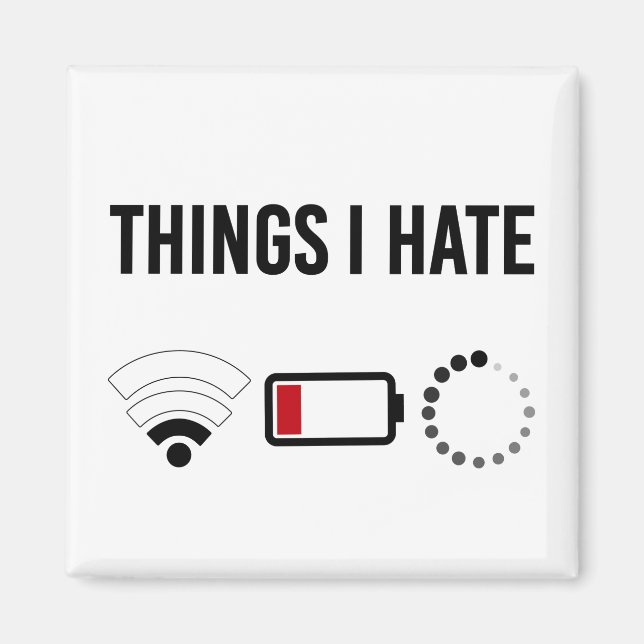 Íman Programador Mostra Coisas Que Odeio Camisa De Ícon (Frente)