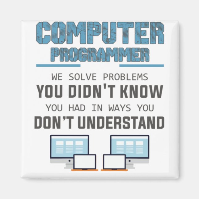 Íman Programador programador cientista informático pres (Frente)