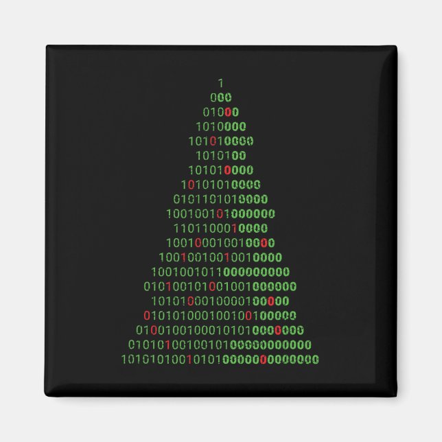 Íman Programas De Computadores De Árvore De Natal Binár (Frente)