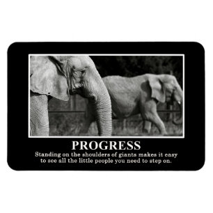 Íman Progresso estando nos ombros de Giants