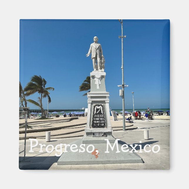 Íman Progresso, México - Magnet Quadrado (Frente)