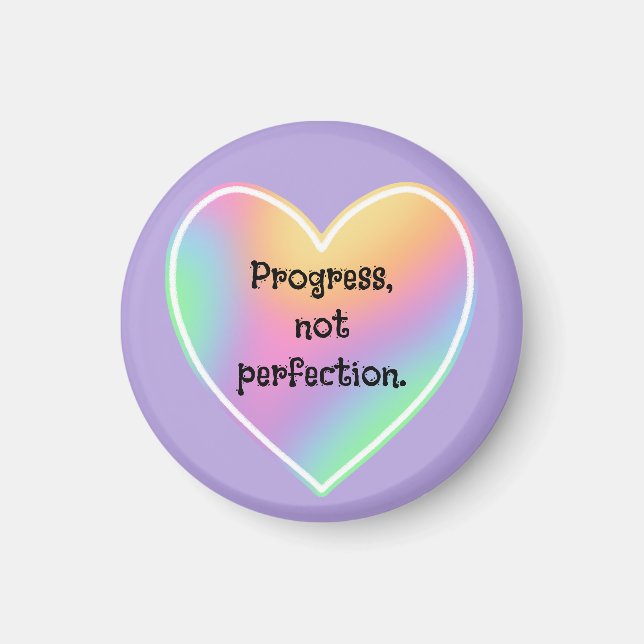 Íman Progresso Não Perfeição Magnete Arco-Íris (Frente)