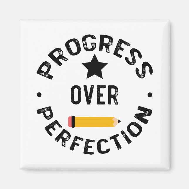 Íman Progresso Sobre Perfeição De Volta às Aulas Profes (Frente)