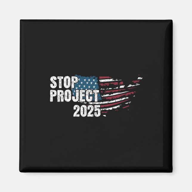 Íman Projeto 2025 Anti Trump American Flag (Frente)