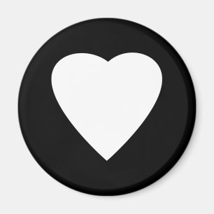 Íman Projeto preto e branco do coração do amor