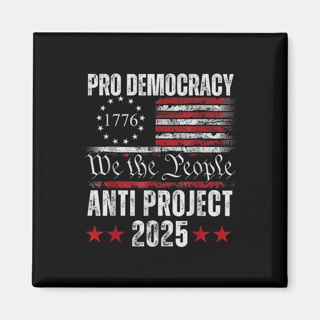 Íman Projeto Pro Democracy Anti Project 2025 Parar Proj (Frente)