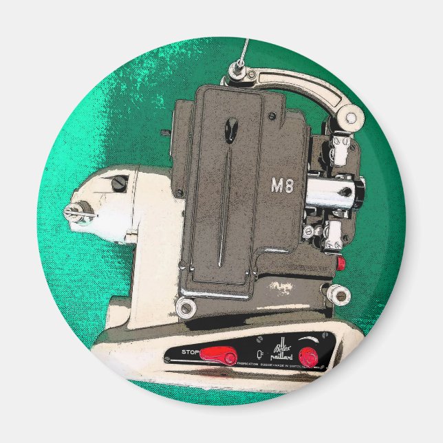 Íman Projetor de filmes Vintage (Frente)