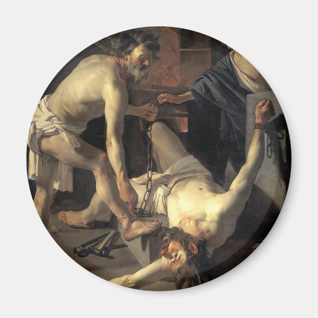 Íman Prometheus sendo chacinado, por Dirck van Baburen (Frente)