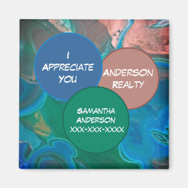 Íman Promoção de Negócios do Realtor Obrigados Blue Gem