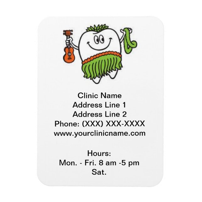 Íman Promocional Clínico (Hoola Tooth Feliz) (Vertical)