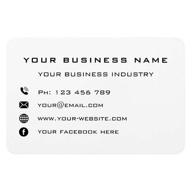 Íman Promocional da empresa personalizado - moderno (Horizontal)