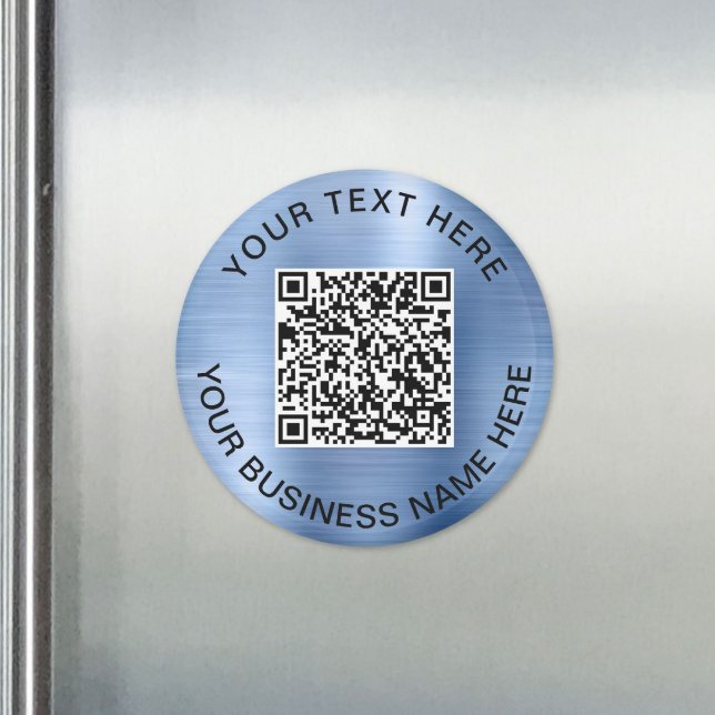 Íman Promocional de código QR azul (Promotional QR Code Blue Magnet)