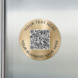 Íman Promocional de código QR Dourado