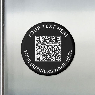 Íman Promocional de código QR preto