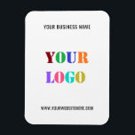 Íman Promocional de logotipo personalizado Magnete come<br><div class="desc">Logotipo personalizado e Promocional de texto Personalizado empresarial - Adicione seu logotipo / imagem e texto / informações - Redimensione e mova elementos com a ferramenta de personalização. Escolha / adicione sua cor de fundo favorita!</div>