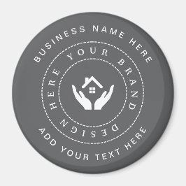 Íman Promocional de texto e logotipo personalizado mini