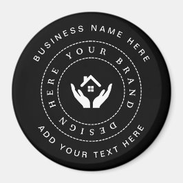 Íman Promocional de texto e logotipo personalizado mini