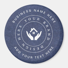 Íman Promocional de texto e logotipo personalizado mini