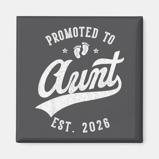 Íman Promoted To Aunt 2026 Baby Announcement Family Mat (Frente)