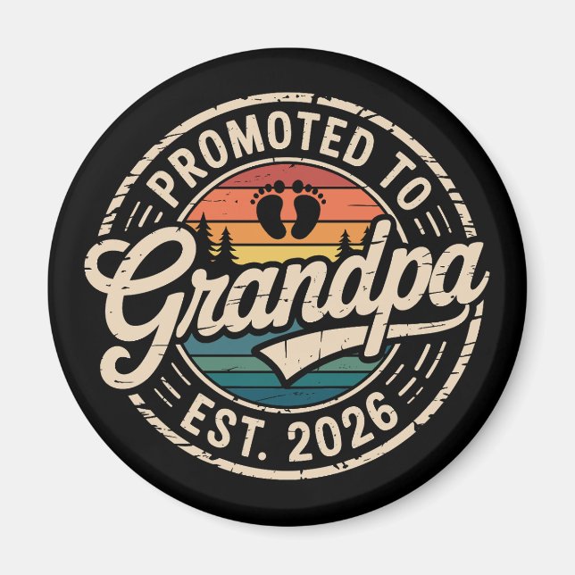 Íman Promoted To Grandpa Est 2026 Pregnancy Retro (Frente)