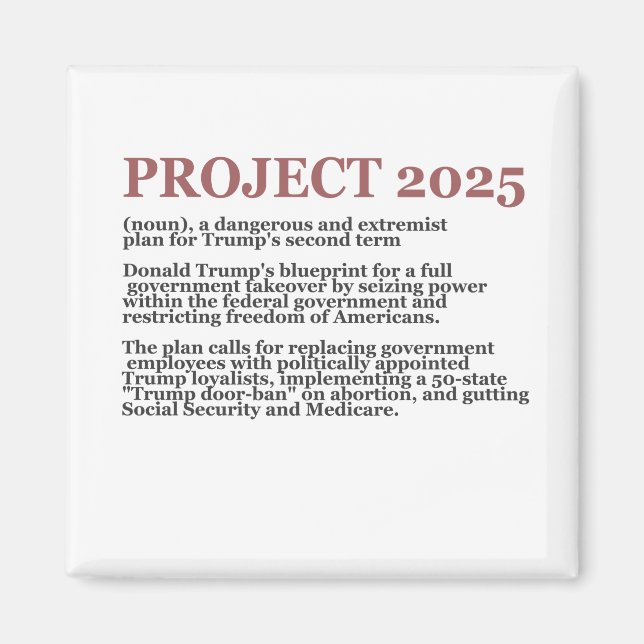 Íman Promotor-Democracia Anti Project 2025 Trump Republ (Frente)