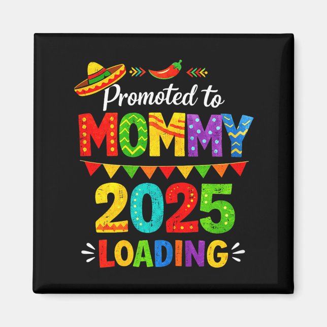 Íman Promovido para mamãe esperando 2026 cinco de mayo (Frente)