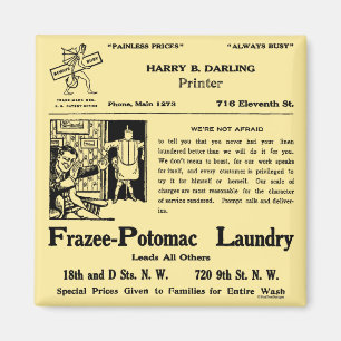 Íman Propaganda de jornal da lavanderia