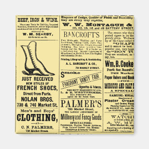 Íman Propaganda de jornal dos calçados