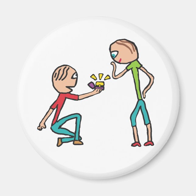 Íman Proposta de Casamento do noivado (Frente)