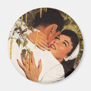 Íman Proposta de casamento retrô, amor e romance