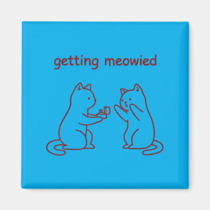 Íman Proposta de Noivado de Casamento de Gato Meowied