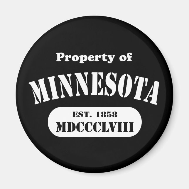 Íman Propriedade de Minnesota - qualquer cor! (Frente)