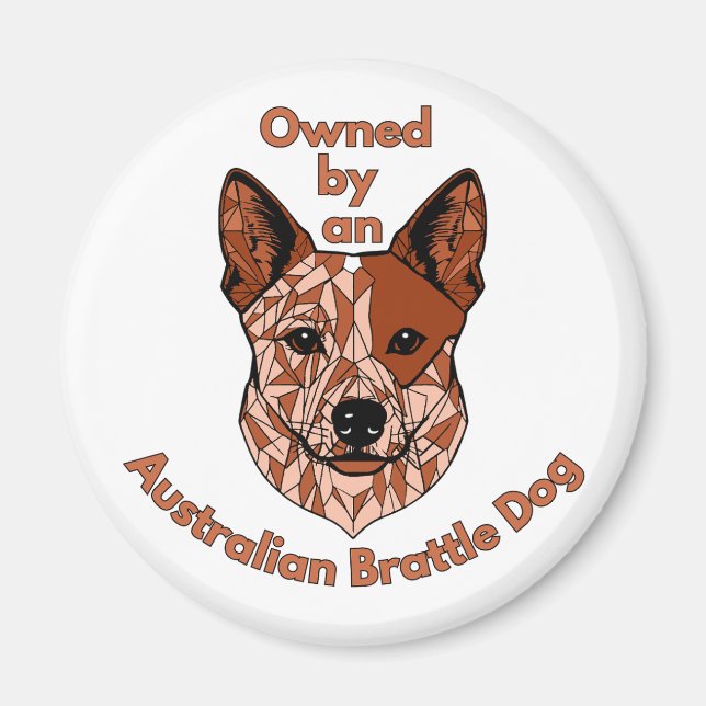 Íman Propriedade de um Cachorro Brattle (Vermelho) (Frente)