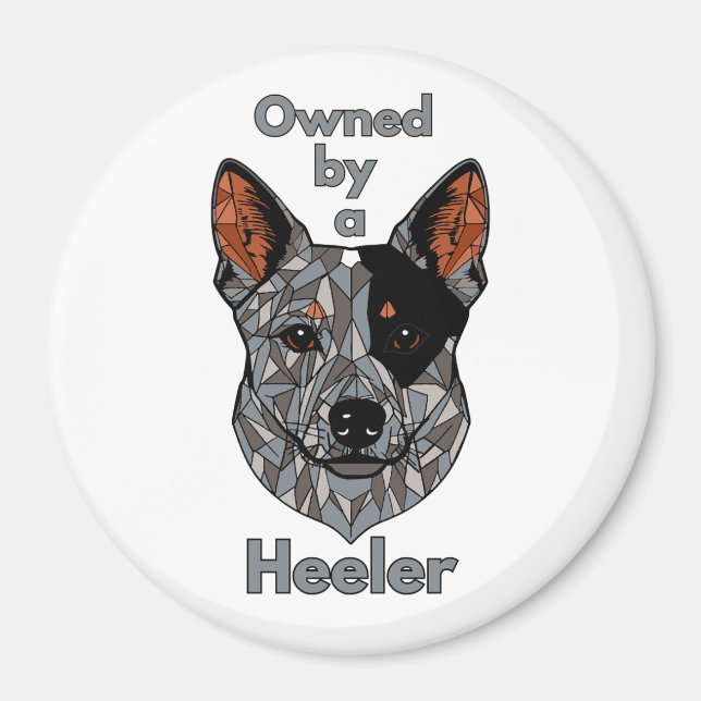 Íman Propriedade de um Heeler (Azul) (Frente)