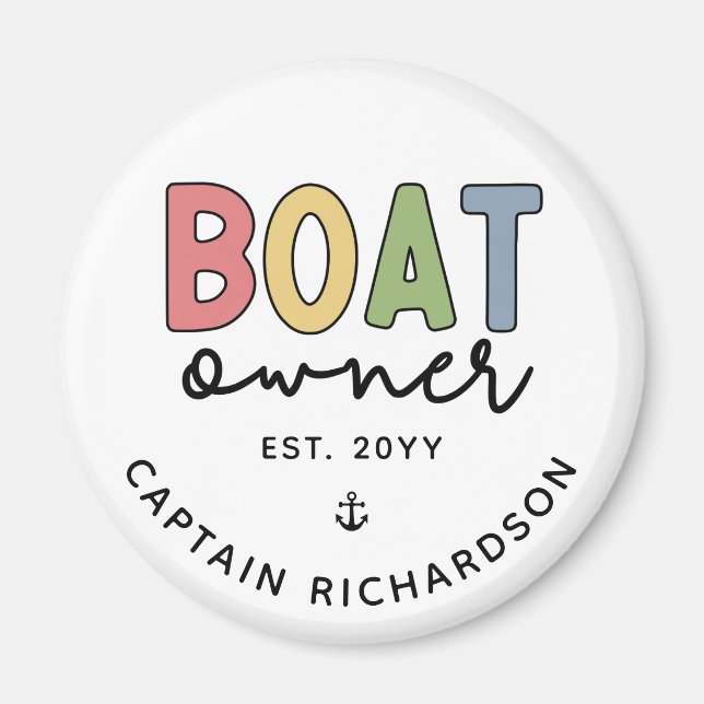 Íman Proprietário de Barcos Personalizados estabeleceu  (Frente)
