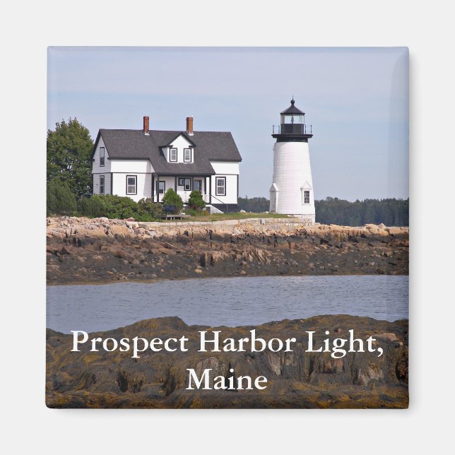 Íman Prospect Harbor Light, Maine Magnet (Frente)