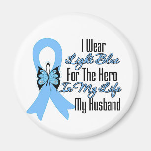 Íman Prostata Cancer Ribbon Hero Meu Marido