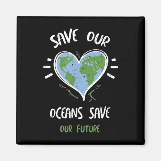 Íman Proteção Ambiental - Salvar Nossos Oceanos... (Frente)