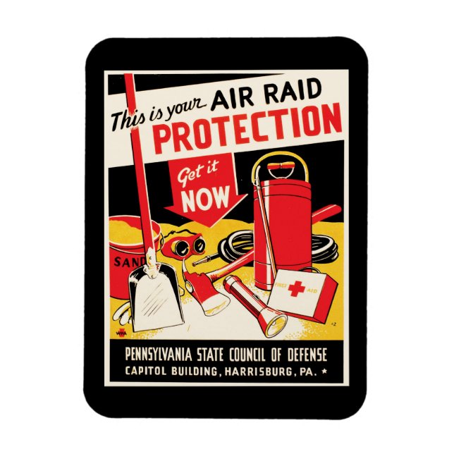 Íman Proteção contra Raid Aéreo (Vertical)